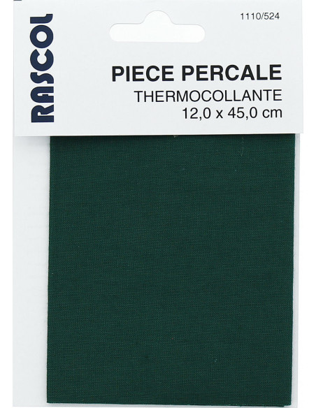 Iron-on percale for repair - Fir green