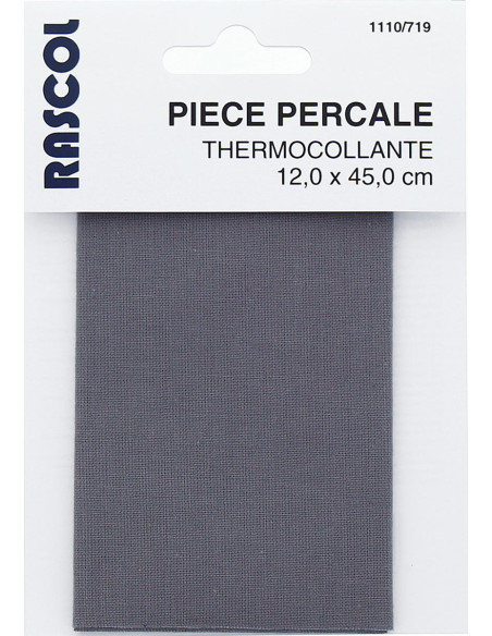 Iron-on percale for repair - Slate gray