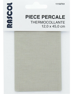 Iron-on percale for repair - Light gray