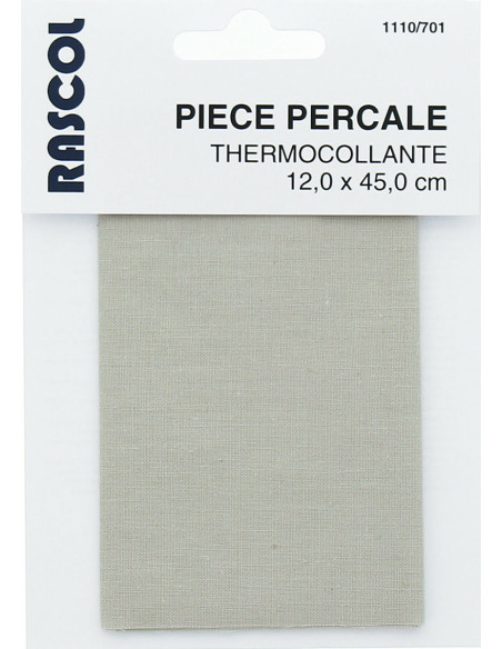 Iron-on percale for repair - Light gray