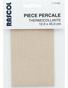 Iron-on percale for repair - Light beige