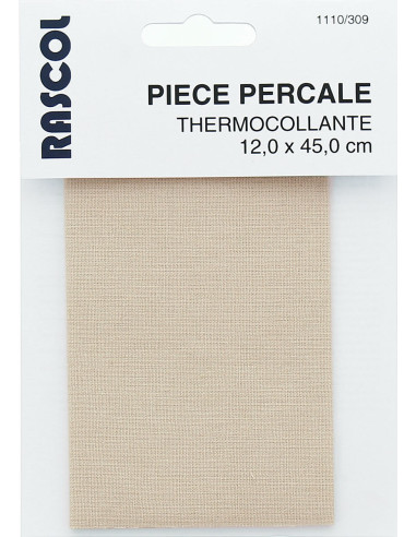 Iron-on percale for repair - Light beige