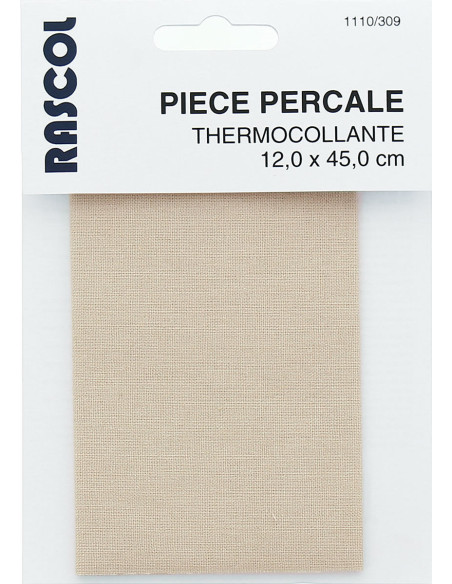 Iron-on percale for repair - Light beige