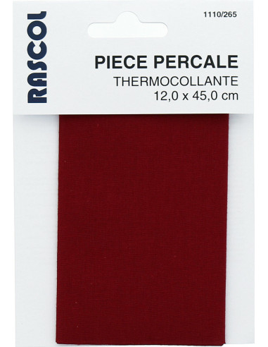 Iron-on percale for repair - Bordeaux