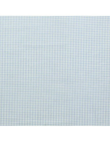 Light blue gingham fabric - Small checks