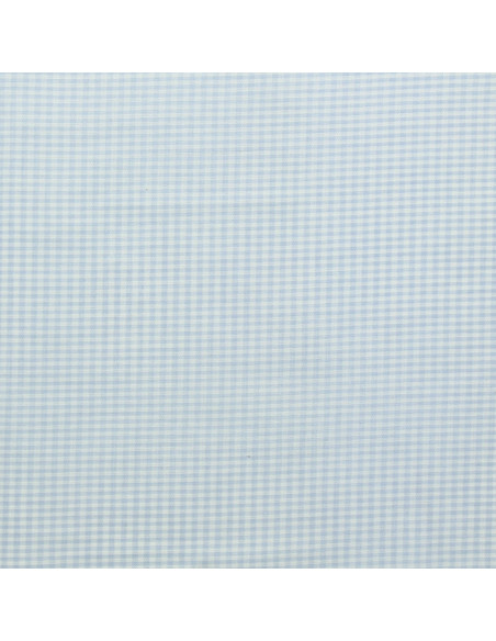 Light blue gingham fabric - Small checks