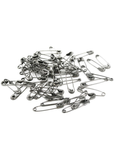 Black Safety Pins - Pack of 1000