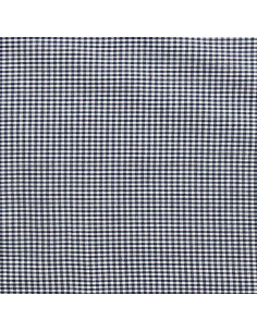 Navy blue gingham fabric - Small checks 2