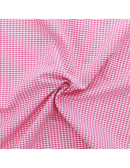 Vichy fabric small checks - Fuchsia