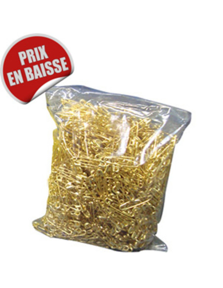 Gold Safety Pins - Pack of 1000