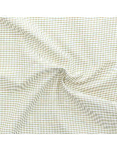 Vichy fabric small checks - Beige