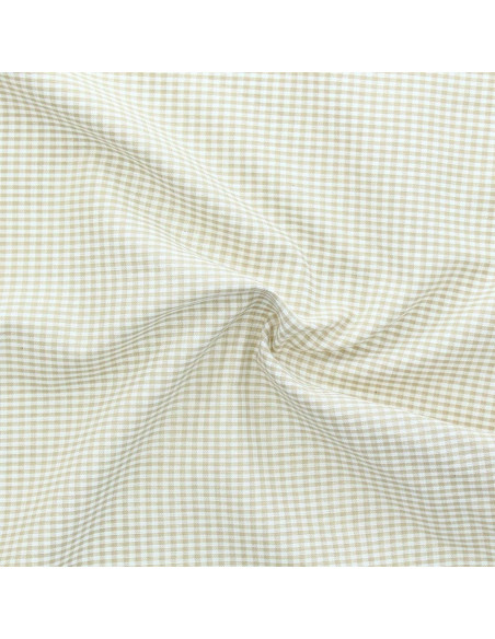 Vichy fabric small checks - Beige