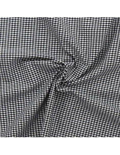 Vichy fabric small checks - Black