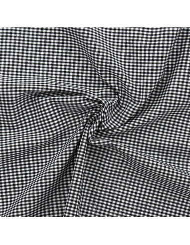 Vichy fabric small checks - Black