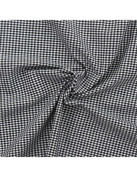 Vichy fabric small checks - Black