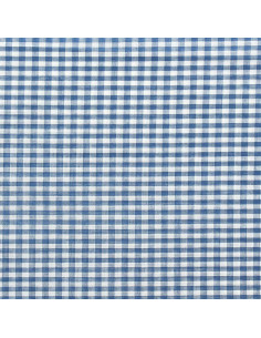 Large checkered Vichy fabric - Denim blue 2