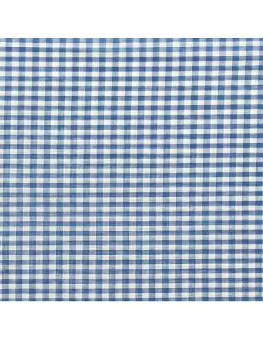 Large checkered Vichy fabric - Denim blue