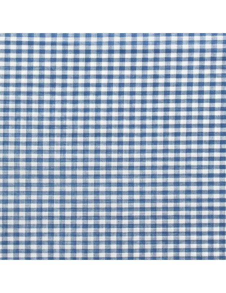Large checkered Vichy fabric - Denim blue