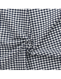 Large checkered Vichy fabric - Navy blue