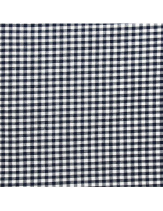 Large checkered Vichy fabric - Navy blue 2