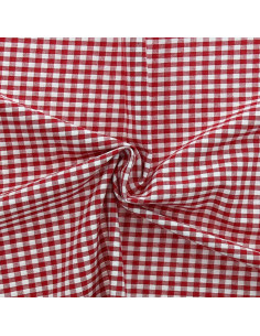 Large checkered Vichy fabric - Red