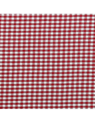 Large checkered Vichy fabric - Red