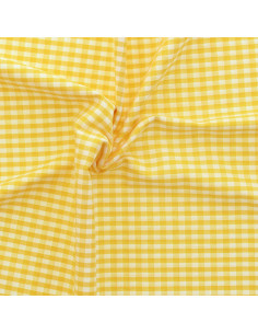 Large checkered Vichy fabric - Yellow