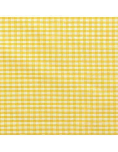 Large checkered Vichy fabric - Yellow