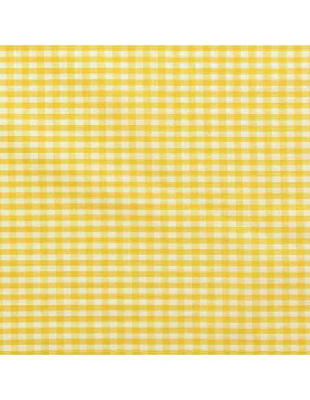 Large checkered Vichy fabric - Yellow