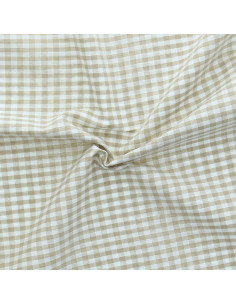 Large checkered Vichy fabric - Beige
