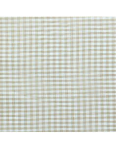 Large checkered Vichy fabric - Beige 2