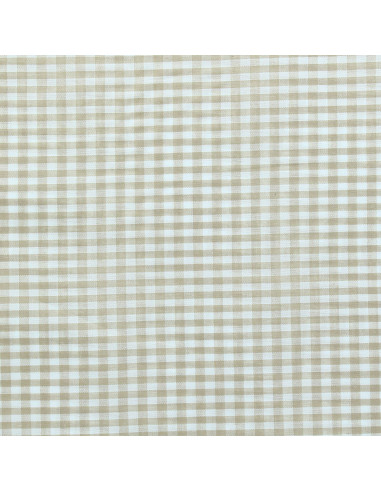 Large checkered Vichy fabric - Beige