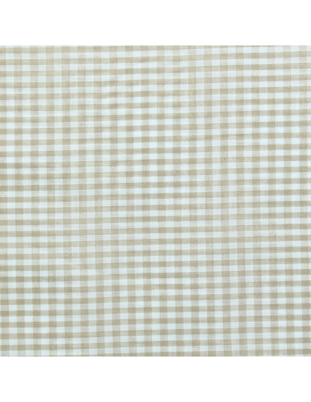 Large checkered Vichy fabric - Beige