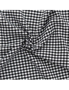 Large checkered Vichy fabric - Black