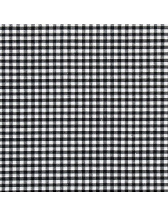 Large checkered Vichy fabric - Black 2