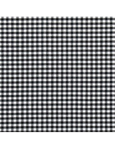 Large checkered Vichy fabric - Black