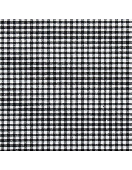 Large checkered Vichy fabric - Black