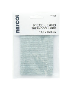 Iron-on percale for repair - Light blue jeans