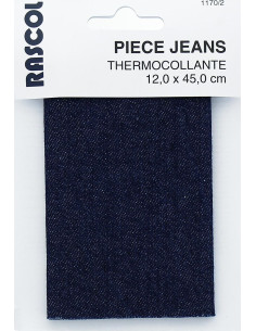 Iron-on percale for repair - Navy blue jeans