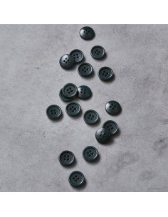 Round-edged corozo button - Deep green 2
