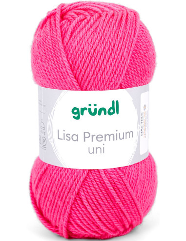 Fil à tricoter Lisa Premium uni Gründl