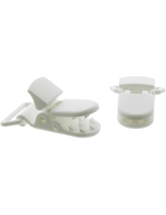 KAM Pacifier Clip - White