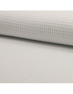 Honeycomb tea towel fabric - White