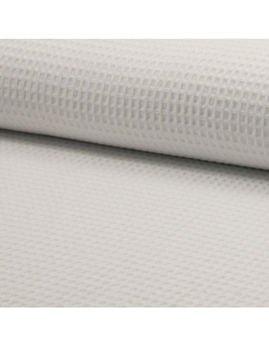 Honeycomb tea towel fabric - White