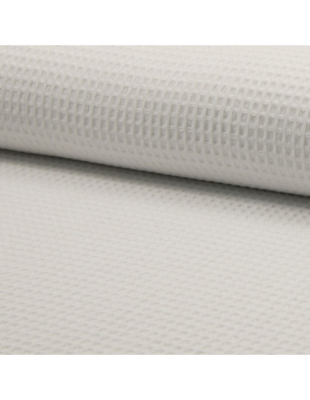 Honeycomb tea towel fabric - White