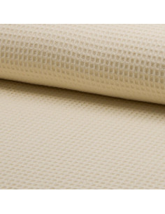 Honeycomb tea towel fabric - Ecru