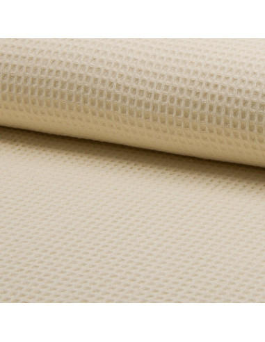 Honeycomb tea towel fabric - Ecru