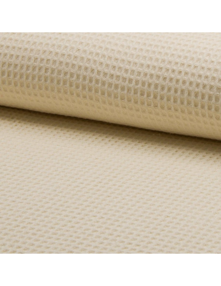 Honeycomb tea towel fabric - Ecru