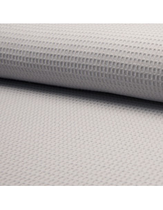 Light gray honeycomb tea towel fabric