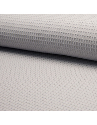 Light gray honeycomb tea towel fabric